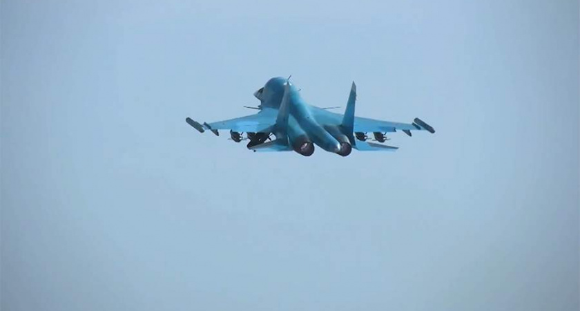 Су-34 нанес удар по украинским позициям в Курской области