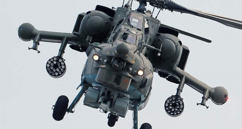 Вертолет Ми-28НМ нанес удар по позициям ВСУ в Курской области