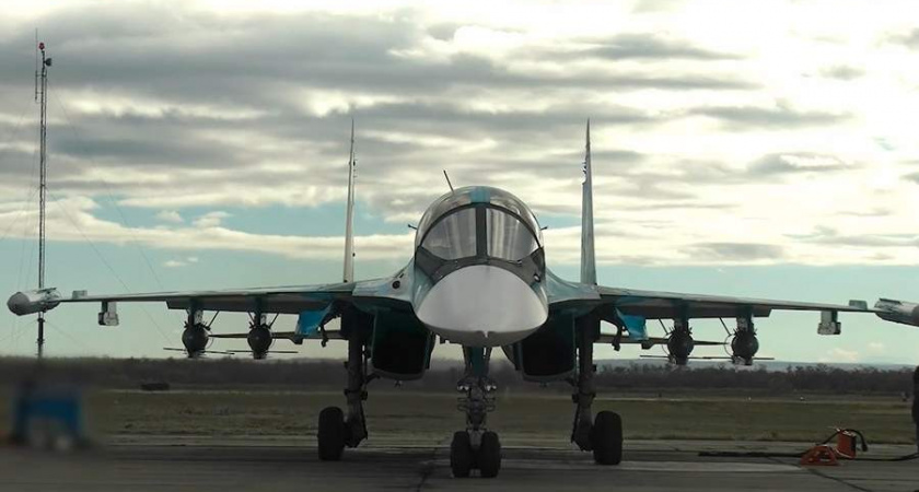 Су-34 нанес удар по скоплению войск ВСУ в Курской области