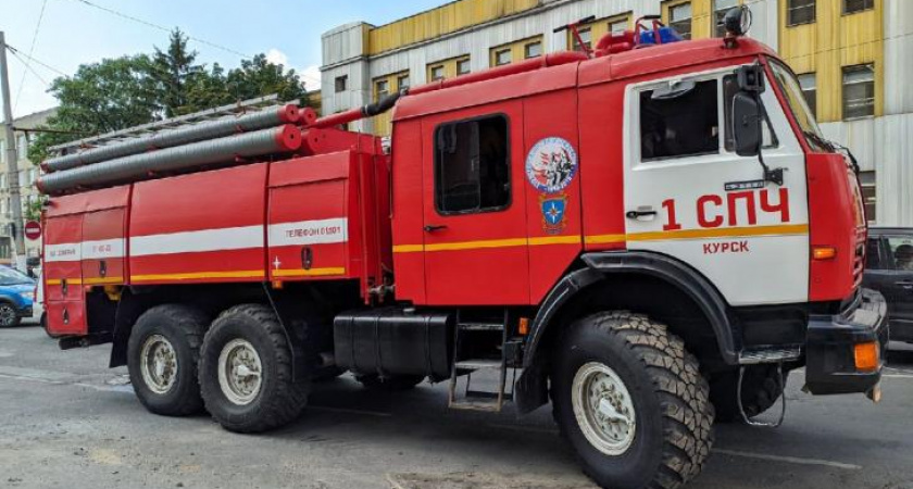 В Курской области загорелся свинокомплекс