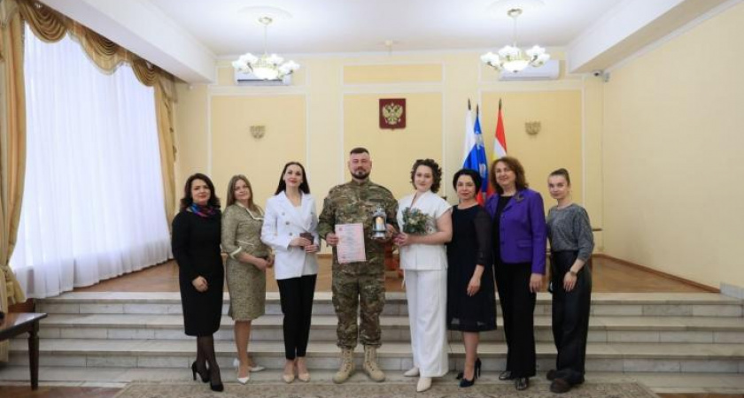 Участник СВО из Новосибирска женился в Курске