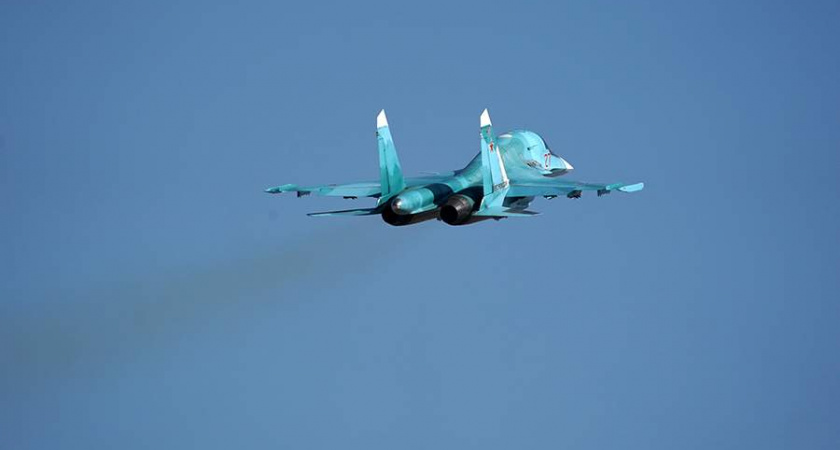 Российский Су-34 нанес бомбовый удар по опорному пункту ВСУ в Курской области