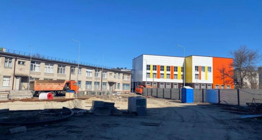 Фото к статье: Новый корпус школы №45 в Курске будет готов к учебному году