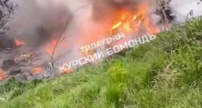 В Курске загорелась несанкционированная свалка