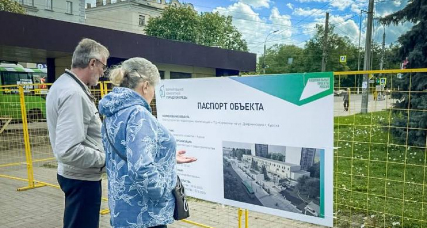 Перед торговым центром "Куряночка" в Курске создадут зону отдыха с качелями и новым озеленением