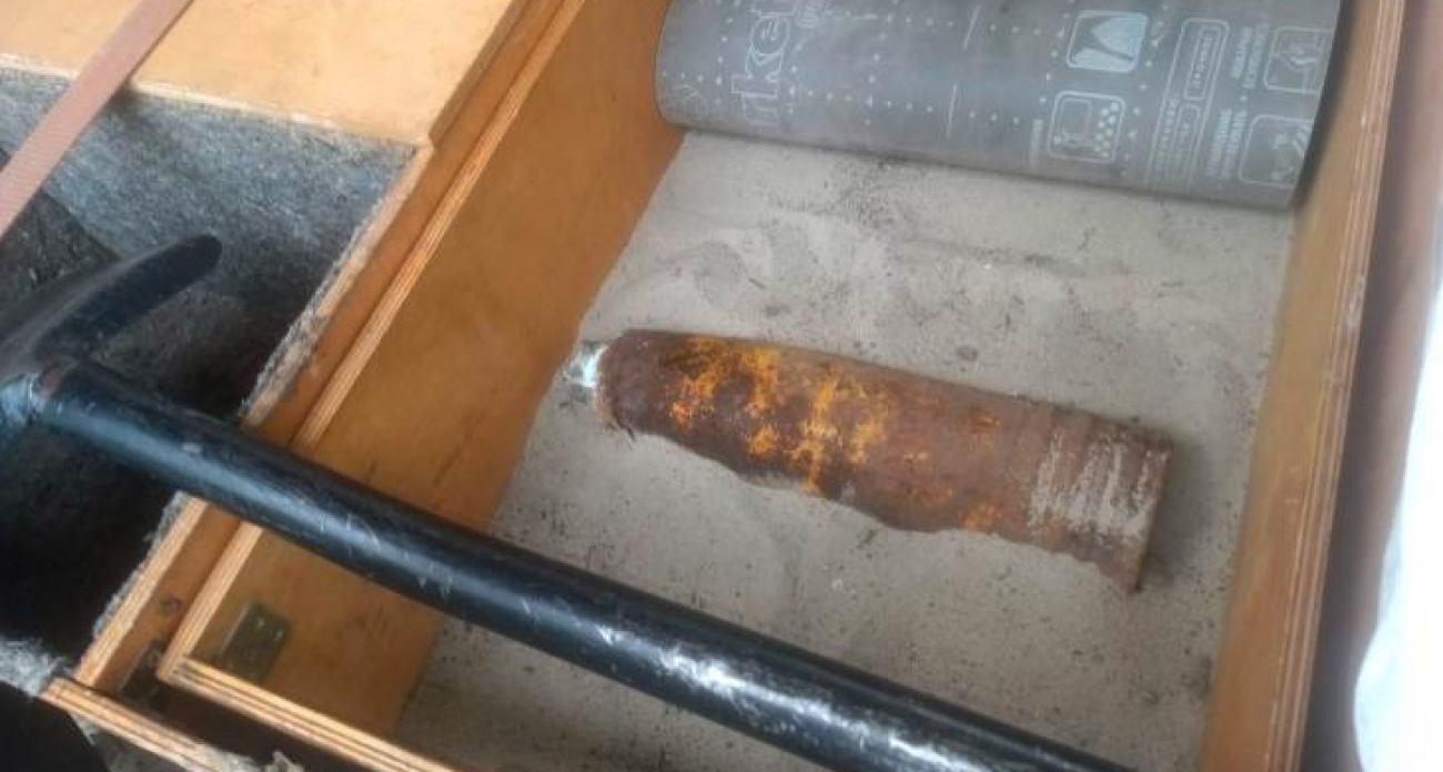 В Курске нашли немецкий снаряд времен войны во время уборки улицы