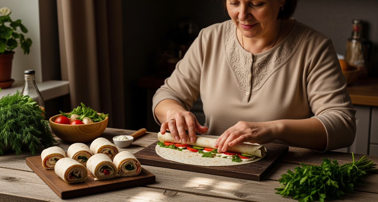 Быстро, просто и очень вкусно: берем лаваш и готовим аппетитные рулетики — исчезнут со стола в один миг