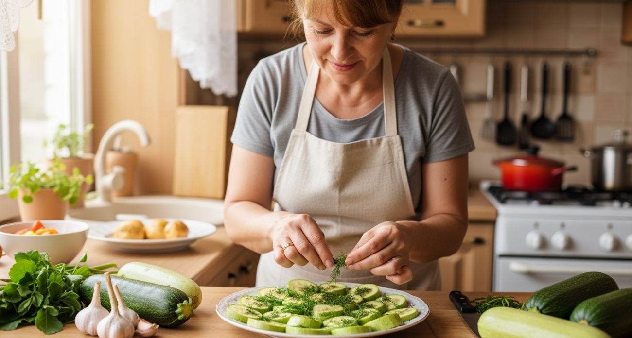 Кабачки летом не жарю и не пеку: гениальная закуска к мясу за 15 минут — гости в восторге