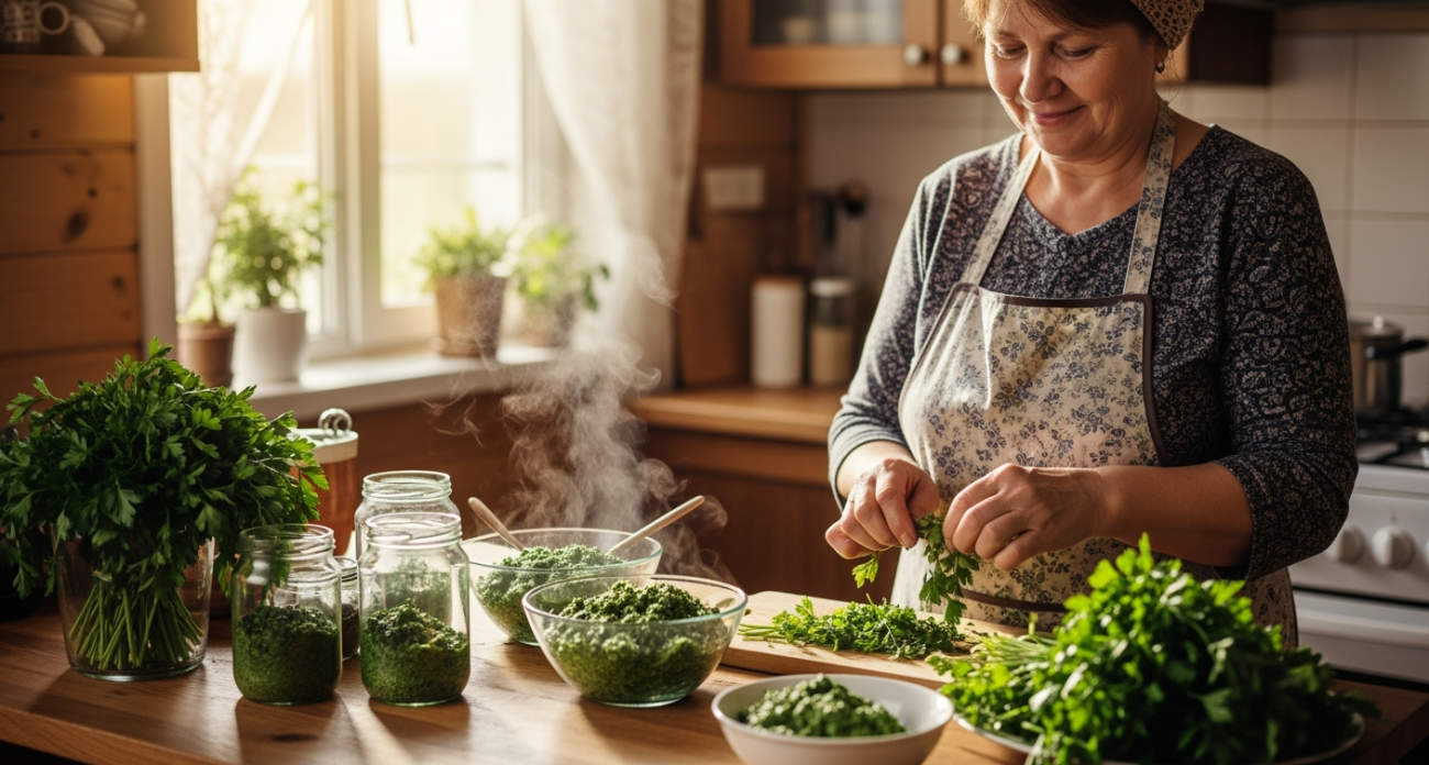 Не думала, что петрушка может быть такой вкусной — попробуйте мой любимый соус для зимы