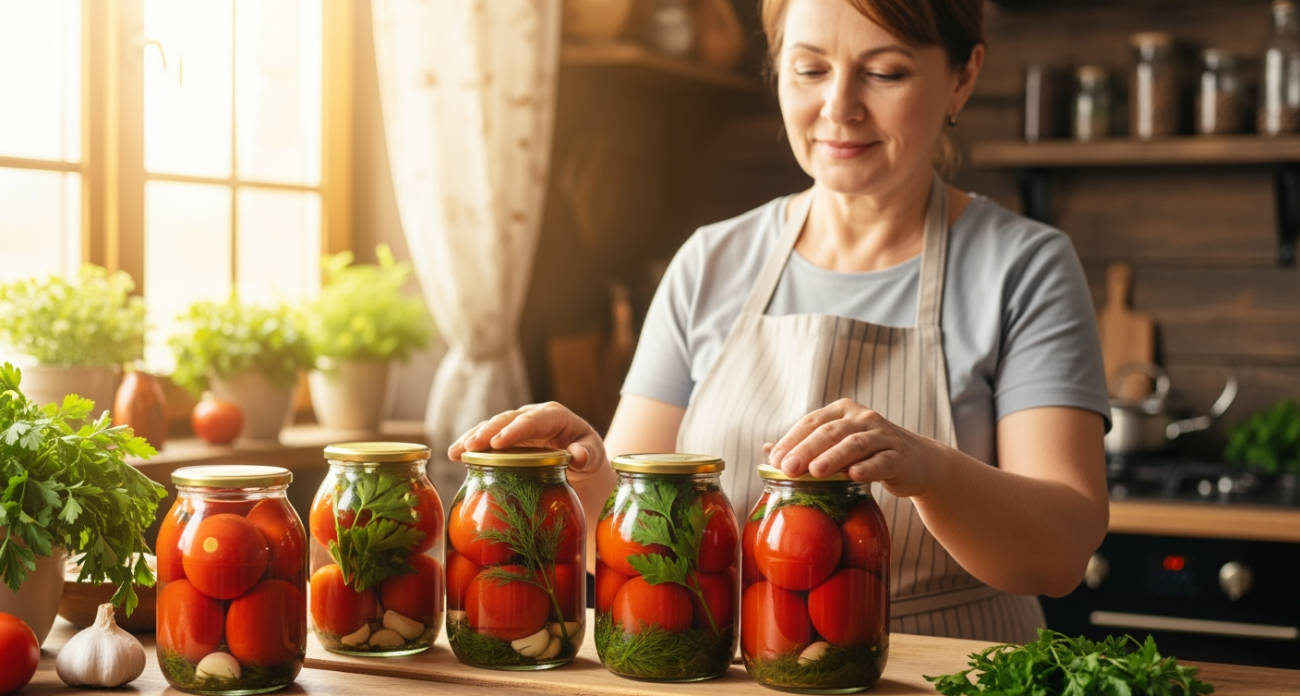 Квашеные помидоры с чесноком и зеленью: рецепт, который удивит даже опытных хозяек — быстро и невероятно вкусно
