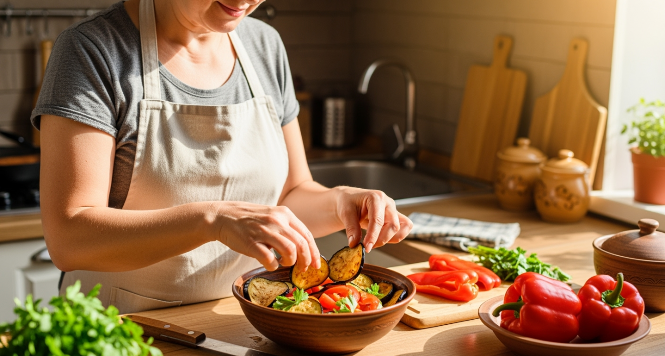 Обалденная вкуснятина каждое лето: салат из баклажанов и перца, который стоит попробовать хотя бы раз — домашние в восторге
