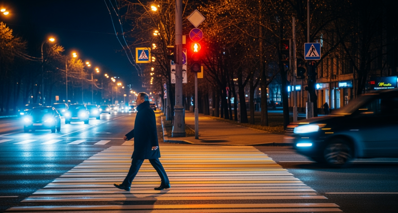 Пешеход идет на красный по пешеходному переходу, нужно ли его пропускать: позиция юристов