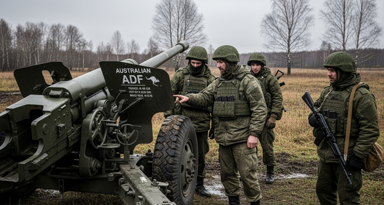 Трофей из-за океана: в Суджe захвачена австралийская пушка с маркировкой на лафете