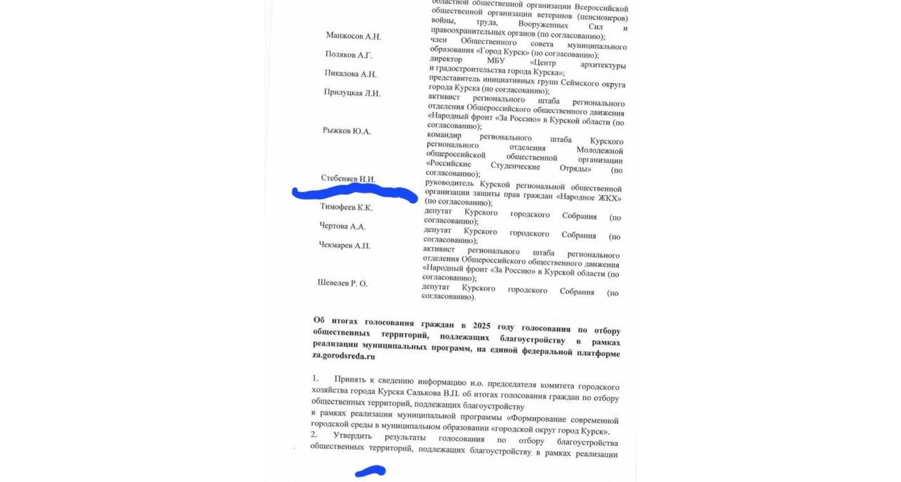 Умерший Игорь Стебеняев год «участвовал» в заседаниях комиссии по благоустройству Курска