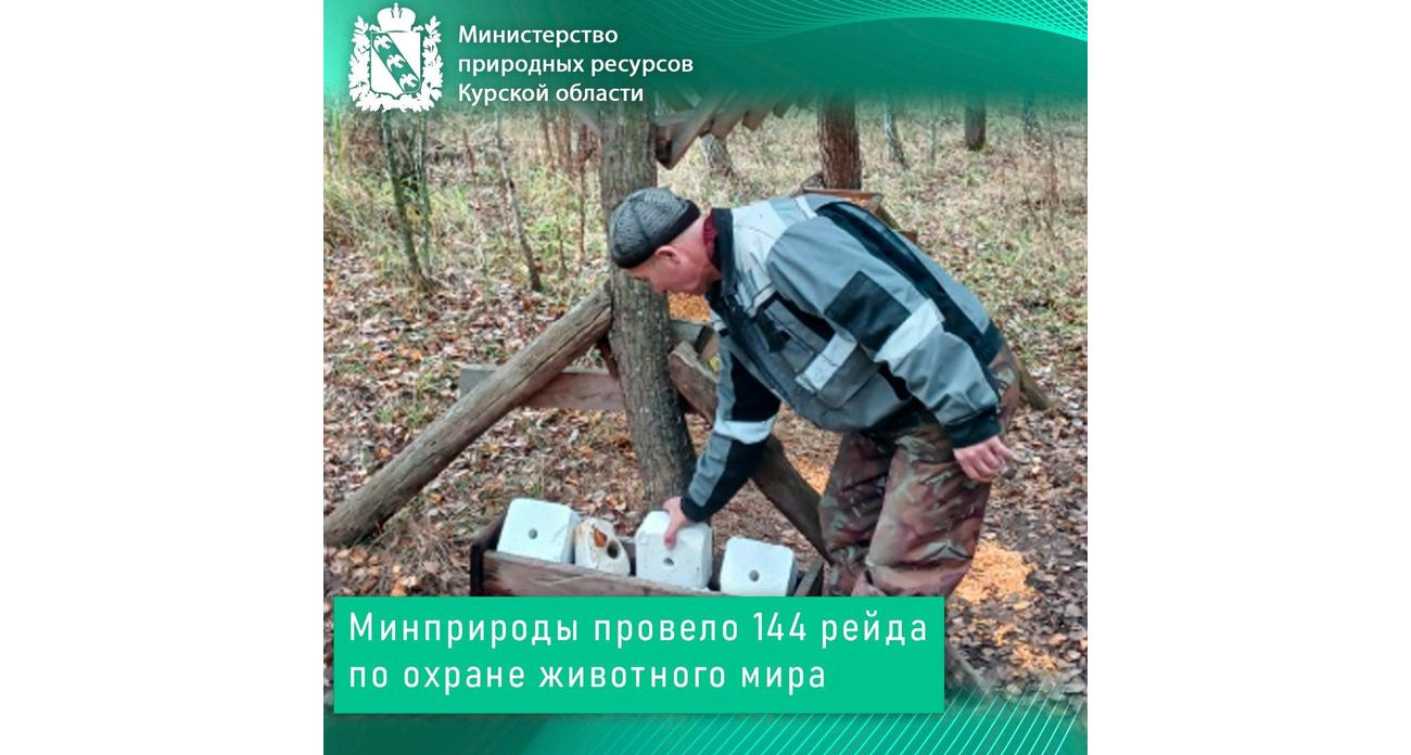 Курские экологи поймали браконьеров и раздали животным 4 тонны зерна