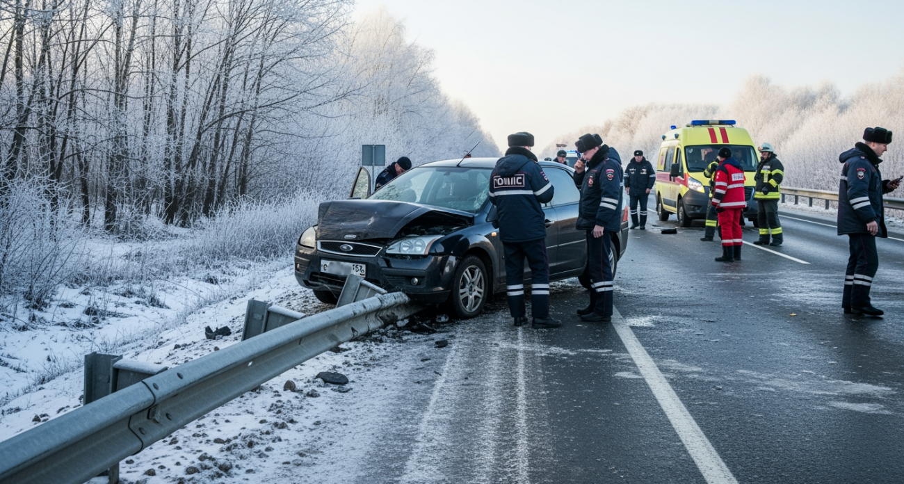 71-летний водитель Ford Focus не справился с управлением: пассажирка 66 лет госпитализирована