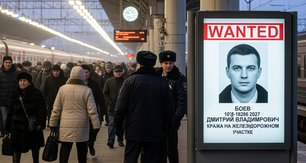 Полиция ищет 41-летнего мужчину, подозреваемого в краже на железной дороге