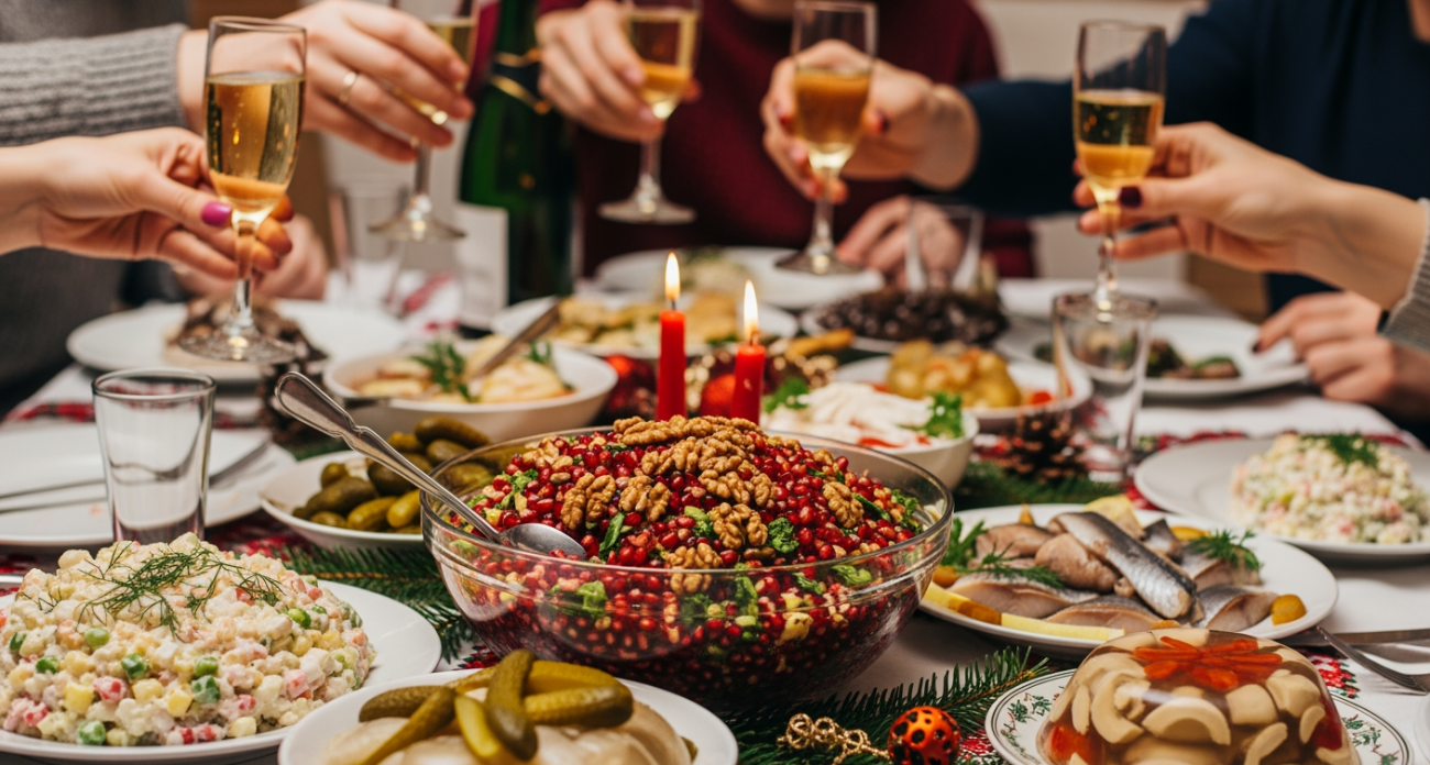 Ваш праздничный стол вызовет восторг у гостей: как превратить салат в произведение искусства за полчаса