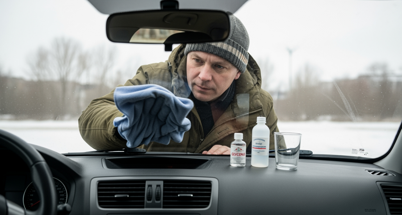 Два-три спрея на стекло с утра — и запотевание забуду надолго: проверено в пробке и на морозе