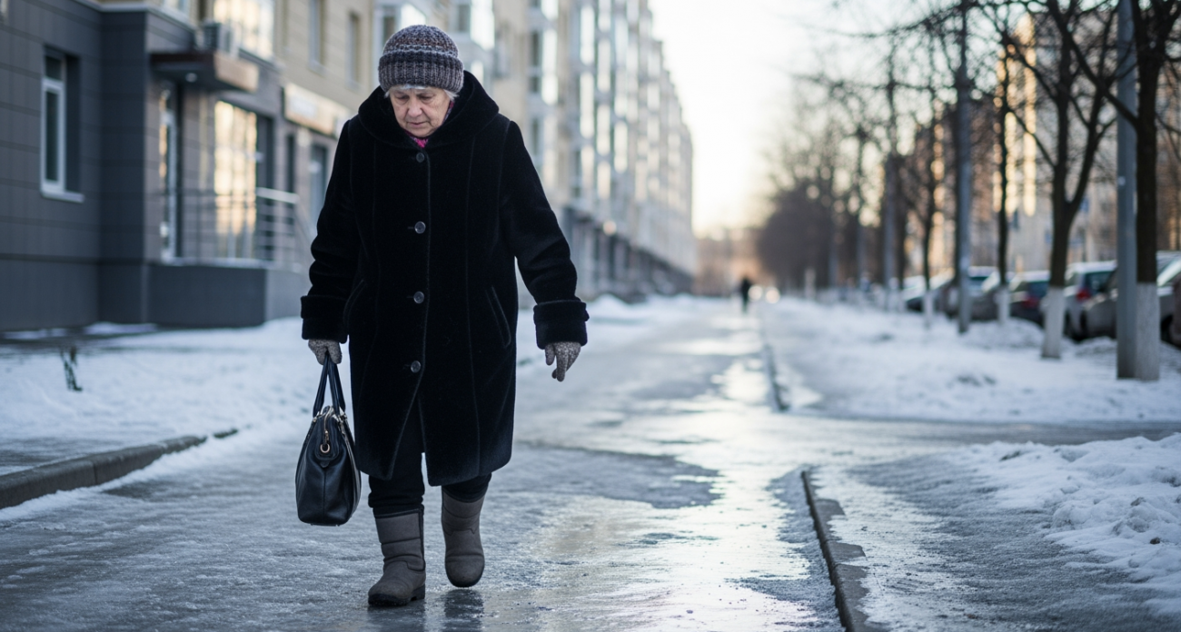 Один волшебный порошок на подошву - и лед больше не враг, гуляю как по сухому асфальту