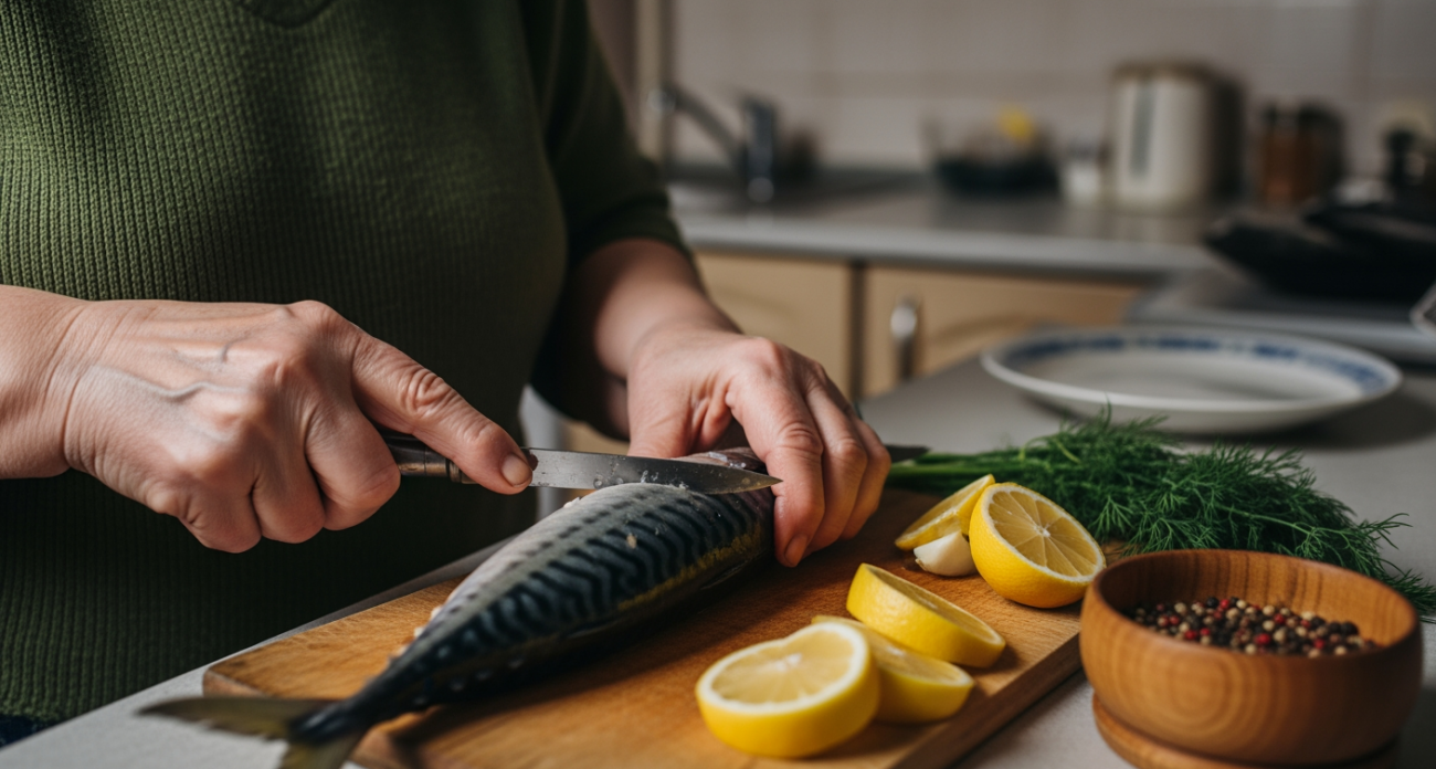 Скумбрия домашней засолки затмевает любую красную рыбу: минималистичный маринад для праздничного стола