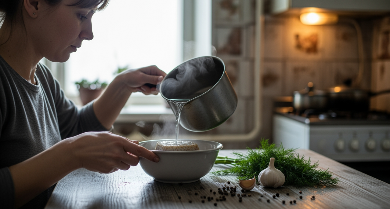 Берю плавленый сыр за 50 рублей, добавляю кипяток и получаю блюдо, которое не стыдно подать к столу