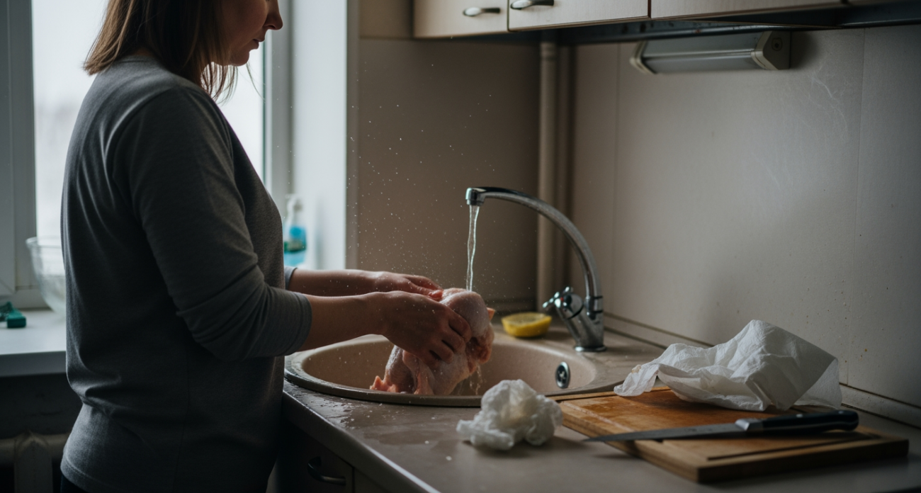 Роспотребнадзор окончательно разрешил главный кухонный спор: нужно ли промывать курицу водой перед готовкой