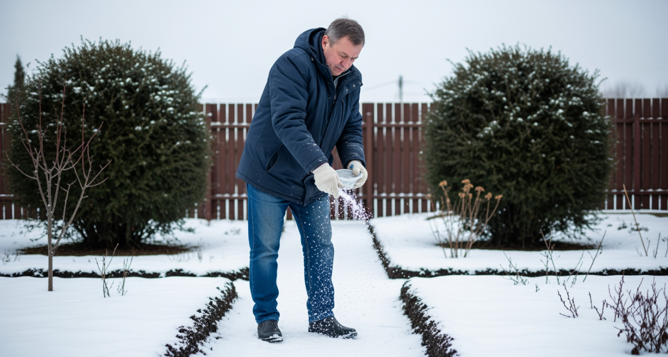 Забудьте о навозе: всего стакан муки зимой делает землю мягкой и рыхлой к весне