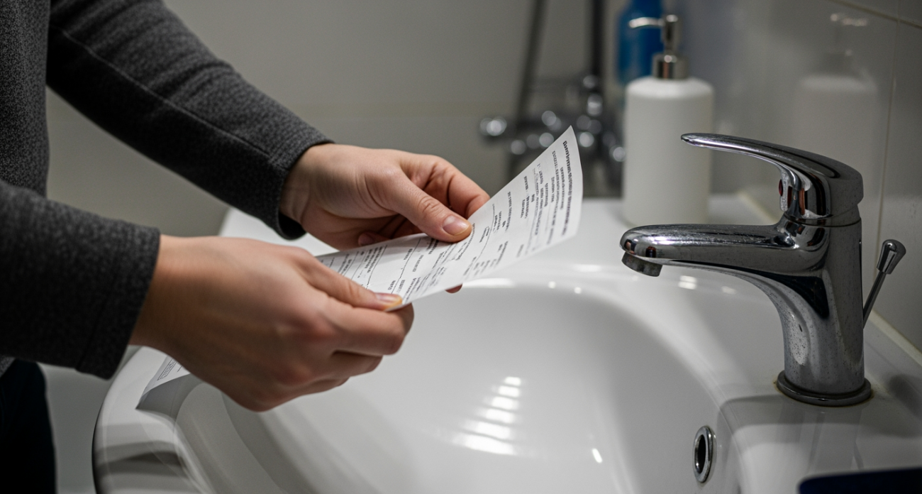 Старый бабушкин трюк: оставляю в раковине обычный стакан с листком бумаги и спокойно уезжаю на неделю