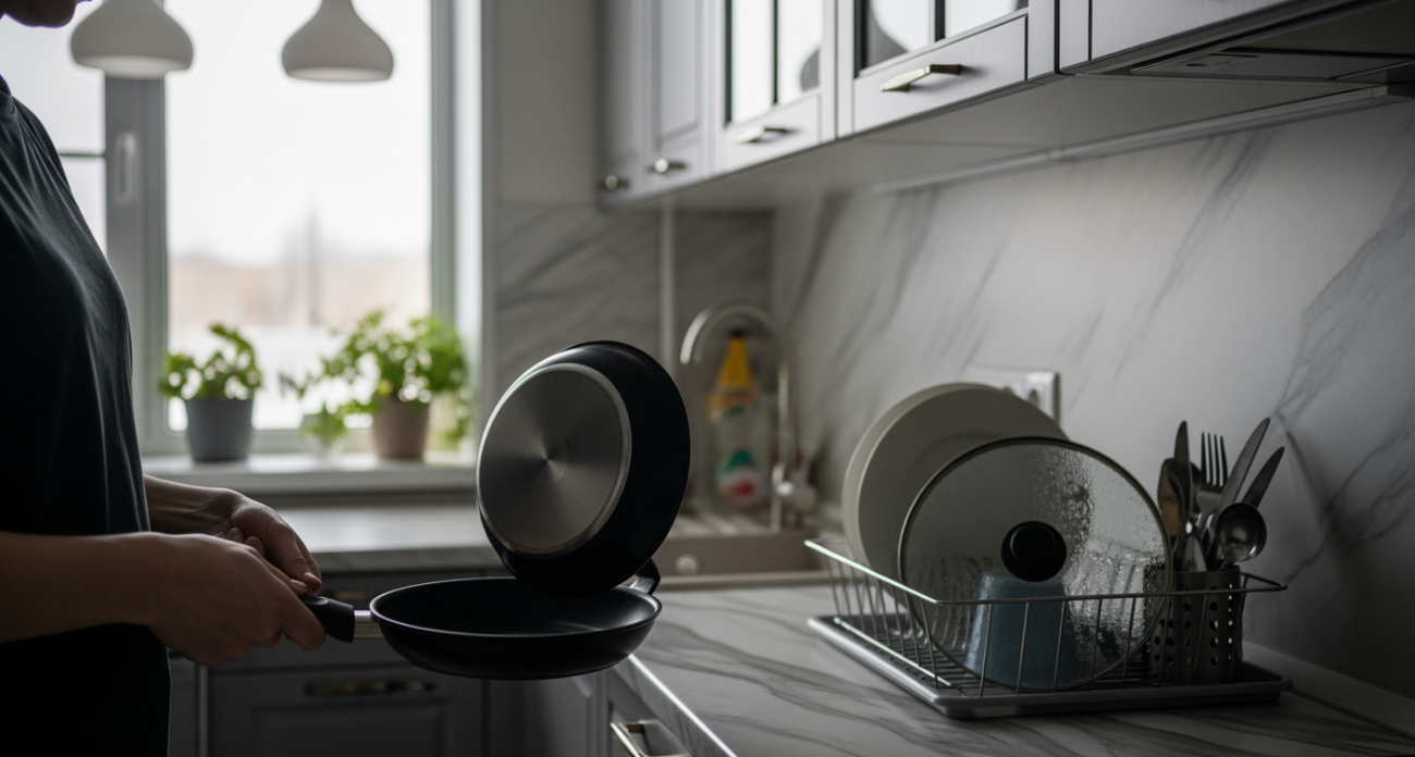 Блестящая посуда без усилий: секретный метод от шеф-поваров, как отмыть даже самые жирные сковороды без бытовой химии