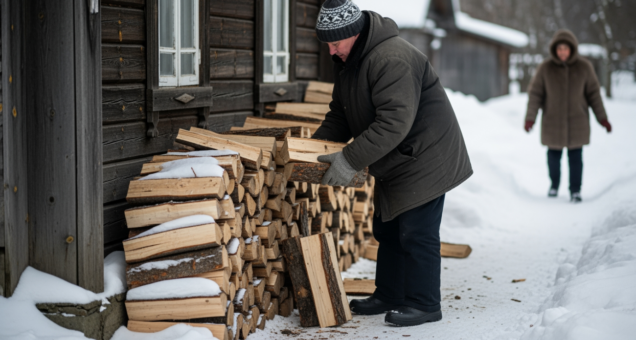 Древний способ укладки дров экономит половину запасов на зиму — деревенский трюк раскрыт горожанам