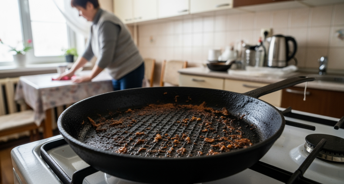 Бабушкин секрет с двумя пакетиками избавит вашу сковороду от многолетнего нагара за считанные минуты