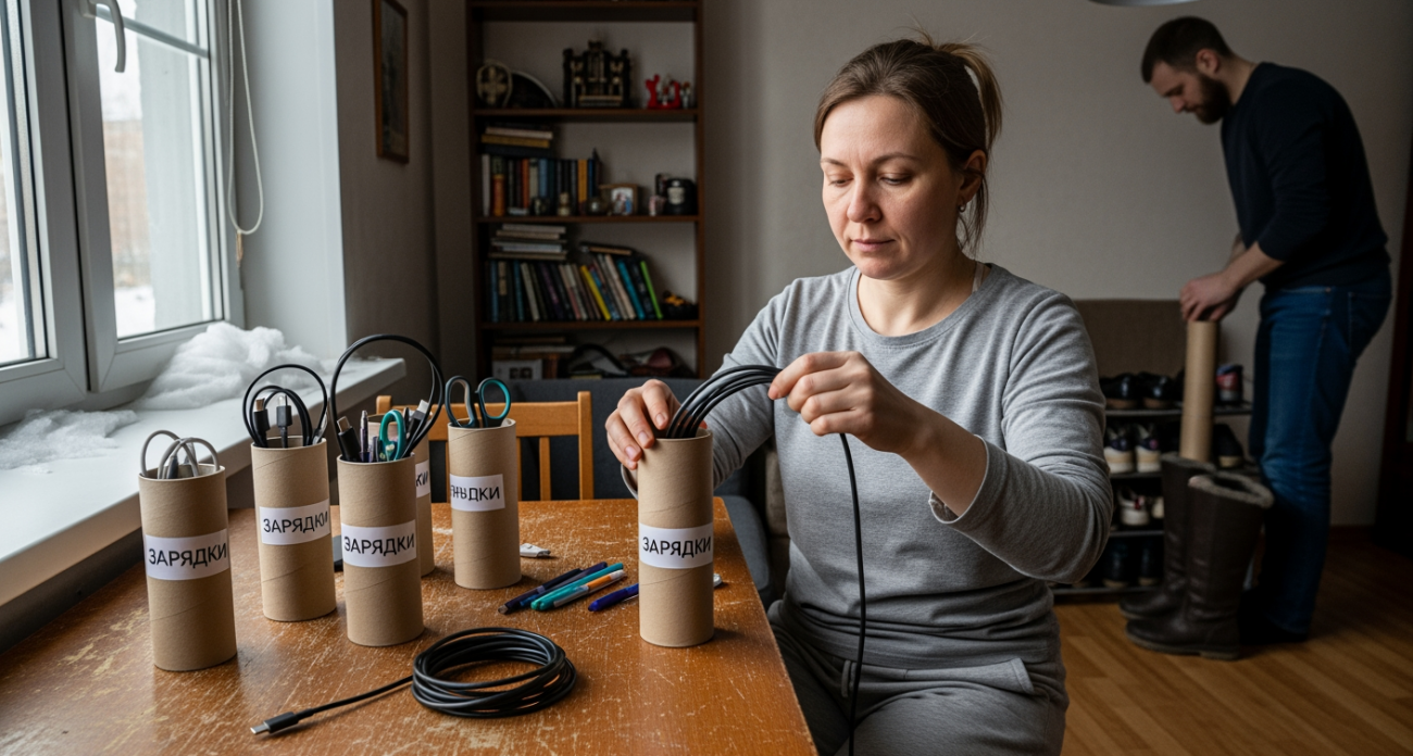 Картонные втулки из-под бытовых рулонов превращаю в полезные вещи для дома вместо мусорного ведра