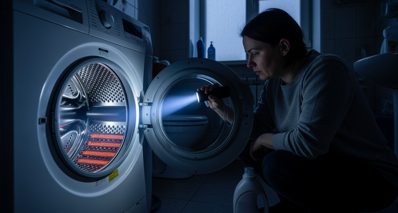 Простой способ проверить стиральную машину на накипь за 30 секунд с помощью обычного смартфона в темноте