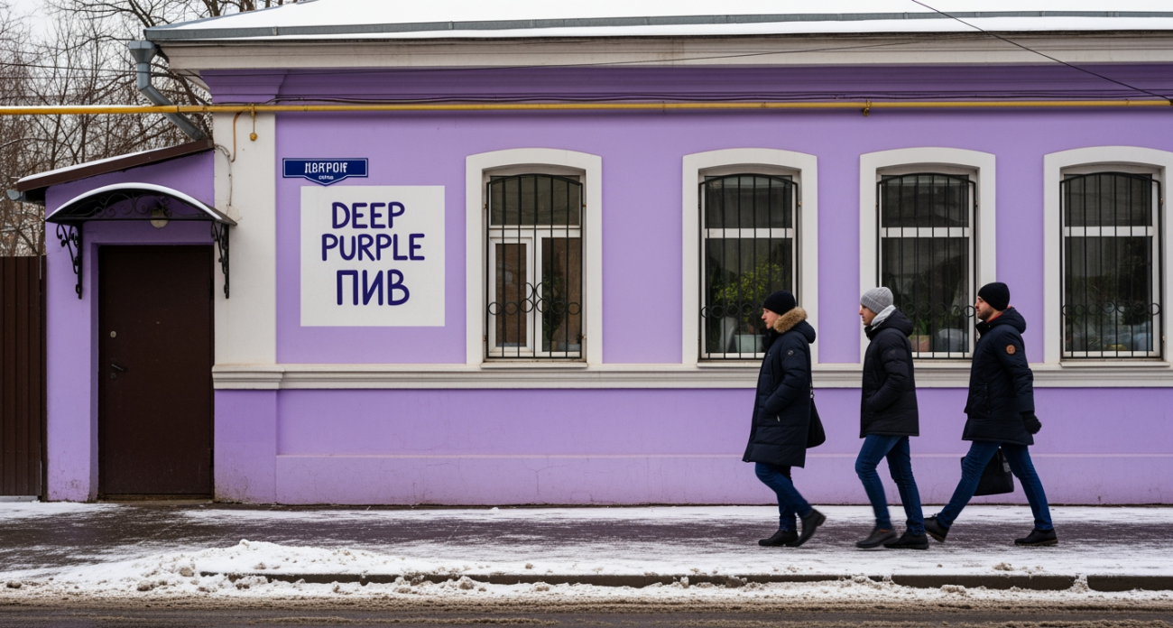 Сиреневый рок на Лысой горе: в Курске появился необычный дом с надписью «Deep Purple жив»