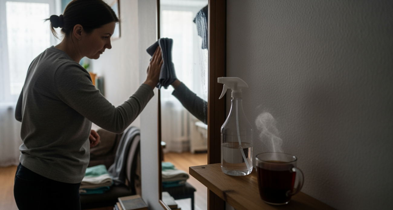 Бабушкин секрет чистоты превратил мои тусклые зеркала в блестящие поверхности без единого развода