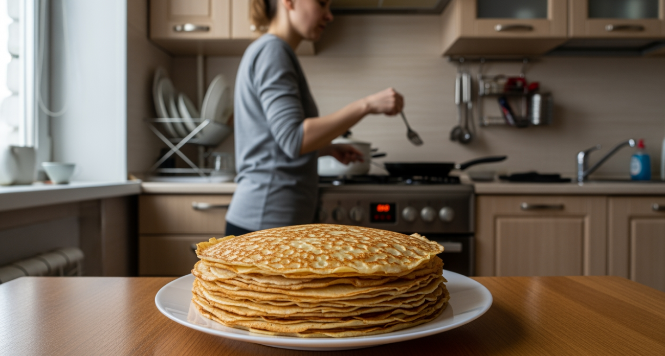 Бабушкин секрет блинов на кипятке заставил меня прослезиться от нежности их кружевной текстуры