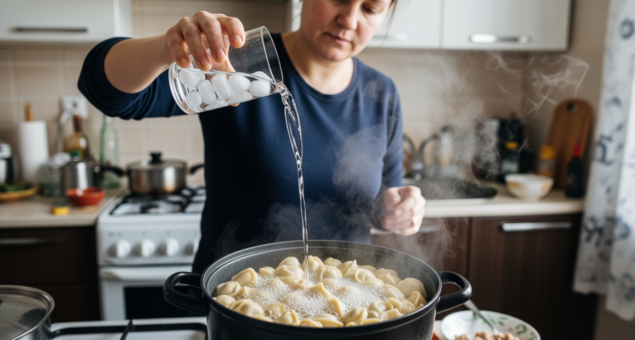 Один стакан холодной воды превращает обычные пельмени в блюдо уровня дорогого ресторана