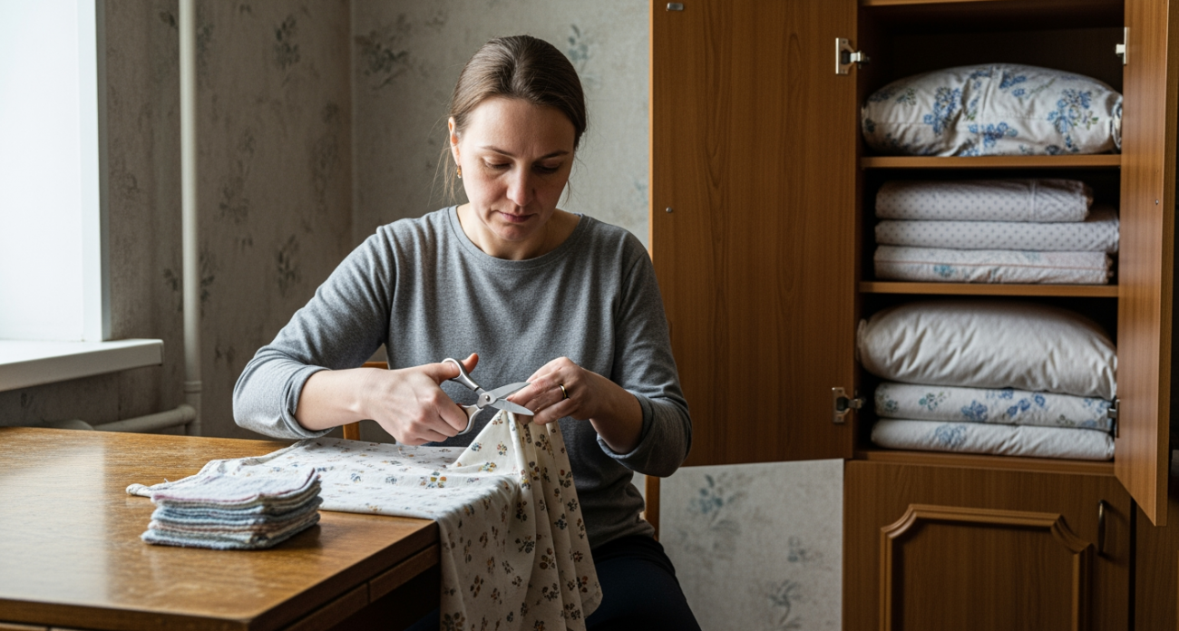 Не спешите выбрасывать изношенное постельное белье: простые идеи превращения в полезные вещи