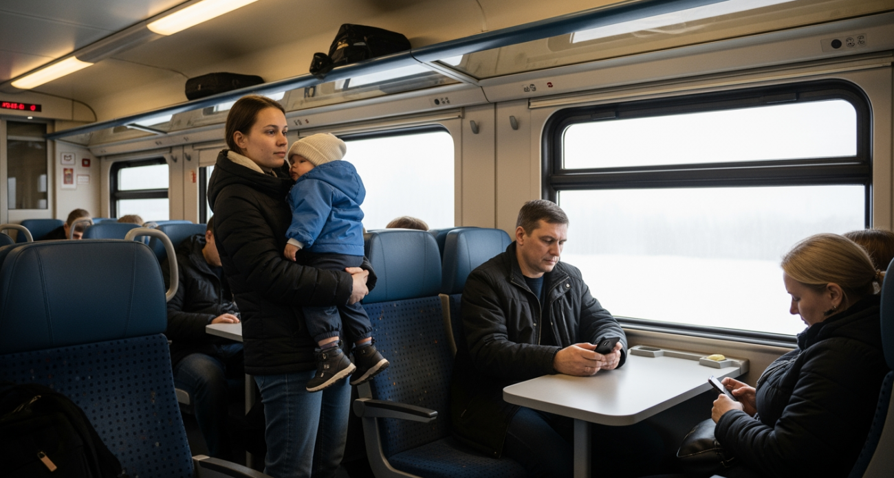 Мамаша с коляской устроила скандал в поезде, а пассажиры преподали ей урок воспитания