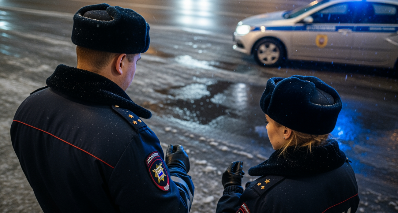 В Курске легковушка перевернулась из-за ледяного нароста у люка