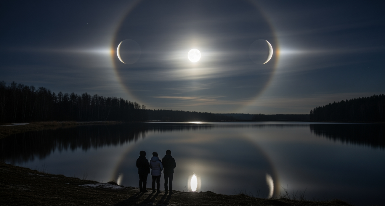 Над Курском одновременно засияли три Луны