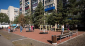В Курске открыли новую детскую площадку на улице Герцена