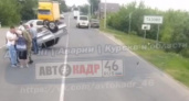 21-летний водитель пострадал в ДТП с переворотом автомобиля под Курском