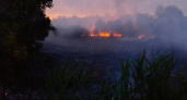 В Пристенском районе загорелась трава после падения дрона