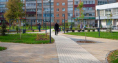 В Курске сквер на Гагарина преобразили: детские площадки, качели и новое освещение