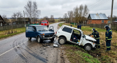 Две «Нивы» столкнулись в Курской области: водитель госпитализирован