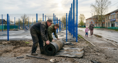 В Понырях обновляют спортплощадки рядом с больницей и центром досуга