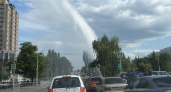 В Курске при испытаниях теплосетей фонтан воды поднялся выше многоэтажек