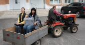 В Курском районе члены УИК добирались к избирателям через бездорожье на мотоблоке